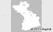 Gray Simple Map of Schwaz, single color outside