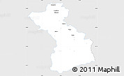 Silver Style Simple Map of Schwaz, single color outside