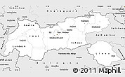 Silver Style Simple Map of Tirol