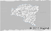 Gray 3D Map of Bludenz, single color outside