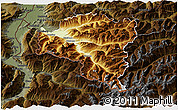 Physical 3D Map of Bludenz, darken