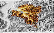 Physical 3D Map of Bludenz, lighten, desaturated