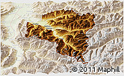 Physical 3D Map of Bludenz, lighten