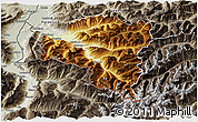 Physical 3D Map of Bludenz, semi-desaturated