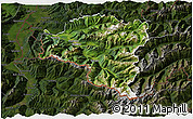 Satellite 3D Map of Bludenz, darken