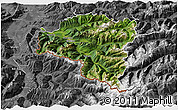 Satellite 3D Map of Bludenz, desaturated