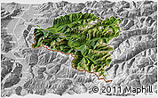 Satellite 3D Map of Bludenz, lighten, desaturated