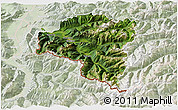 Satellite 3D Map of Bludenz, lighten