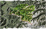 Satellite 3D Map of Bludenz, semi-desaturated