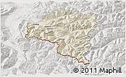 Shaded Relief 3D Map of Bludenz, lighten, semi-desaturated