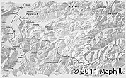 Silver Style 3D Map of Bludenz