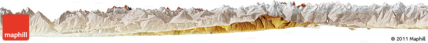 Physical Horizon Map of Bludenz, lighten