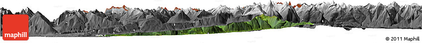 Satellite Horizon Map of Bludenz, desaturated