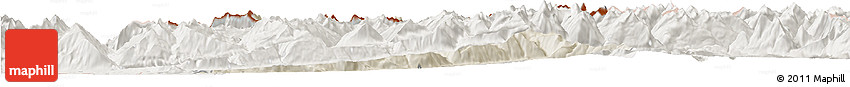 Shaded Relief Horizon Map of Bludenz, lighten