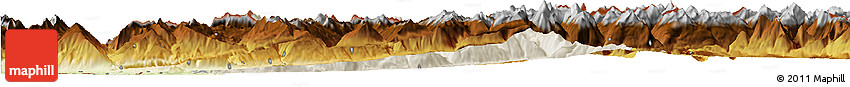 Shaded Relief Horizon Map of Bludenz, physical outside