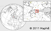 Blank Location Map of Bludenz, highlighted country