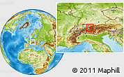 Physical Location Map of Bludenz