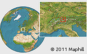 Satellite Location Map of Bludenz