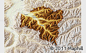 Physical Map of Bludenz, lighten