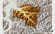 Physical Map of Bludenz, lighten, semi-desaturated