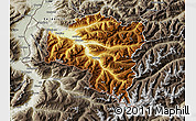 Physical Map of Bludenz, semi-desaturated