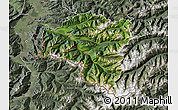 Satellite Map of Bludenz, semi-desaturated