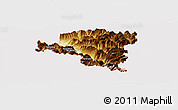 Physical Panoramic Map of Bludenz, cropped outside