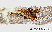 Physical Panoramic Map of Bludenz, lighten