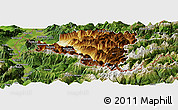 Physical Panoramic Map of Bludenz, satellite outside