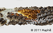 Physical Panoramic Map of Bludenz, semi-desaturated