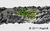 Satellite Panoramic Map of Bludenz, desaturated