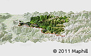 Satellite Panoramic Map of Bludenz, lighten