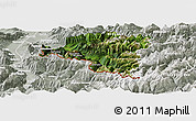 Satellite Panoramic Map of Bludenz, lighten, semi-desaturated