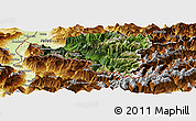 Satellite Panoramic Map of Bludenz, physical outside