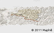 Shaded Relief Panoramic Map of Bludenz, lighten