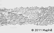 Silver Style Panoramic Map of Bludenz