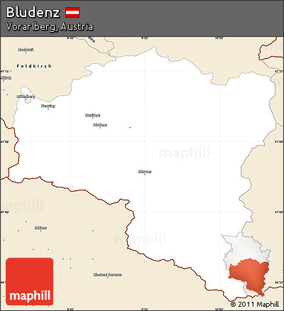 Classic Style Simple Map of Bludenz