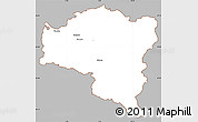 Gray Simple Map of Bludenz, cropped outside