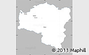 Gray Simple Map of Bludenz, single color outside