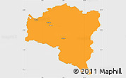 Political Simple Map of Bludenz, single color outside