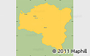 Savanna Style Simple Map of Bludenz, single color outside