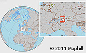 Gray Location Map of Dornbirn, highlighted parent region