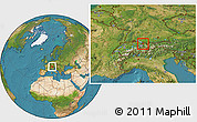 Satellite Location Map of Dornbirn