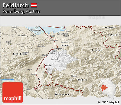 Classic Style 3D Map of Feldkirch