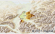 Physical 3D Map of Feldkirch, lighten