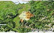 Physical 3D Map of Feldkirch, satellite outside
