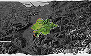 Satellite 3D Map of Feldkirch, darken, desaturated