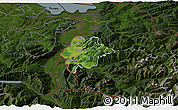 Satellite 3D Map of Feldkirch, darken