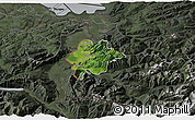Satellite 3D Map of Feldkirch, darken, semi-desaturated