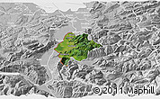 Satellite 3D Map of Feldkirch, lighten, desaturated